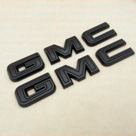 GMC Overlay Front Rear Emblem Black kit For 2019 - 2024 GMC Sierra 1500 2500 3500 HD