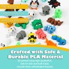 25pcs Mini 3D Printed Animals Figurines Set – Flexible Poseable,