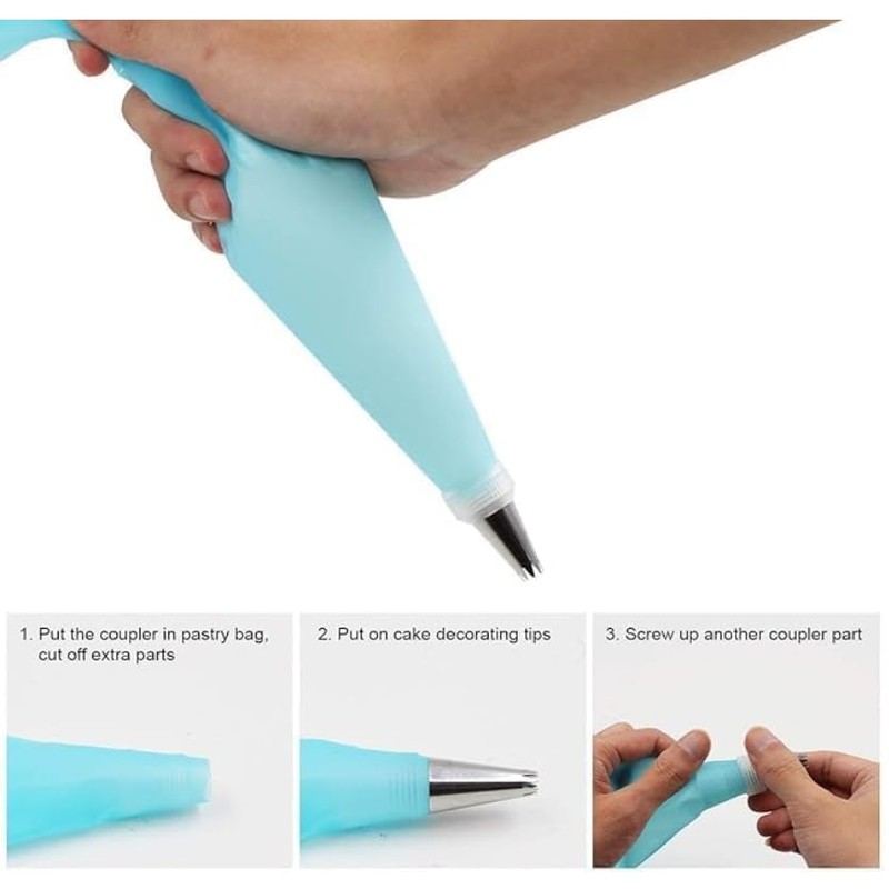 Kit de decoración de pasteles con 24 puntas de tubería,