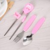 3Pcs/Set Stainless Steel Spoon Fork Chopsticks Child Cutlery Kids Training