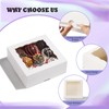 JCXGRVC 50pcs small bakery boxes 5x5x2 inches white candy cookie