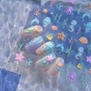 Summer Ocean Nail Art Stickers Decals 5D Embossed Cute Nail