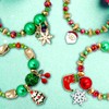 Nanafast Christmas Bracelet Set Santa Claus Snowflake Christmas Tree Beaded