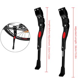 VEHIRANS Adjustable Bicycle Kickstand for Mountain Bikes - Aluminum Alloy with Non-slip Rubber Base, Bike Floor Stand for Road and Sports Bicycles