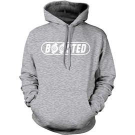 Hoodteez Boosted, Turbos Hooded Sweatshirt, XXL LtGray