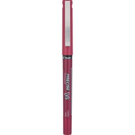 Pilot, Precise V5, Capped Liquid Ink Rolling Ball Pens, Extra Fine Point 0.5 mm, Burgundy, Pack of 14