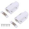 2 Pcs White Push to Open Door Catches,Spring Release Push