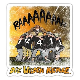 Spreadshirt Die Wilden Kerle RAAAAA Ausruf Sticker Max. 10 x 10 cm 10 x 10 cm Matt White