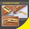 Security Door Chain Guard Solid Brass, Heavy-Duty Home Security, Sturdy