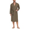 COLORFULLEAF Men's Bathrobe, 100% Cotton, Lightweight Sauna Bathrobe, Dressing Gown