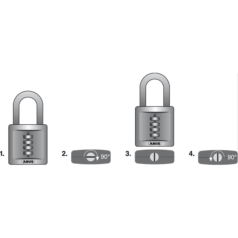 ABUS Combination Lock 158/65 - Padlock with Cast Zinc Casing