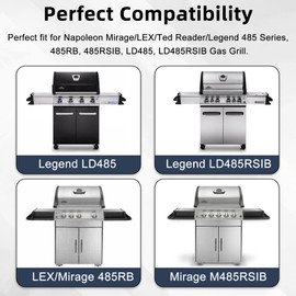 Criditpid BBQ Grates Replacement for Napoleon Napoleon Mirage/LEX/Ted Reader/Legend 485 Series, 485RB, 485RSIB, LD485, LD485RSIB, 17 3/4" Heavy Duty Stainless Steel Cooking Grids. (2 Pack)