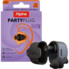 Alpine PartyPlug - Tapones para orejas de concierto con reducción de ruido de 19 dB, protección auditiva reutilizable para festivales de música, raves
