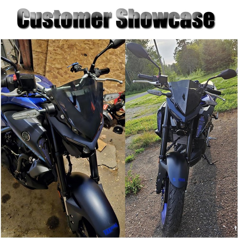 Cuhubyup Motorcycle Windshield Windscreen Sports Visor Fits for YAM MT03