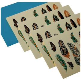 Portico Designs Feathers Notecards, Off White, GTNC1803