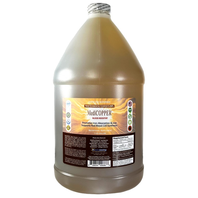 MediCOPPER True Colloidal Copper Dietary Supplement - 1 US Gallon