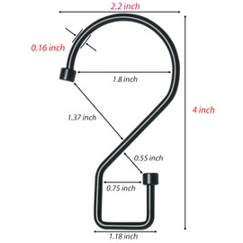 ANIASOM 12Pcs S Hooks Hanging 4 inch Heavy Duty Large S Hooks, Reversible Black Metal S Shaped Hooks, Utility Hooks, Heavy Duty Hanging Hooks for Kitchen, Bathroom, Garden, Indoor, Outdoor