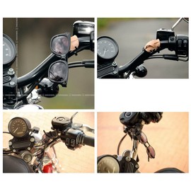 DEGNER DH-3 Vertical or Horizontal Genuine Leather Sunglasses Holder Black-Red