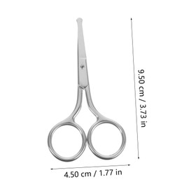 Beavorty Practical Eyebrow Trimming Scissors 2pcs Stainless Steel for Women Nose Hair Removal Hair Dresser