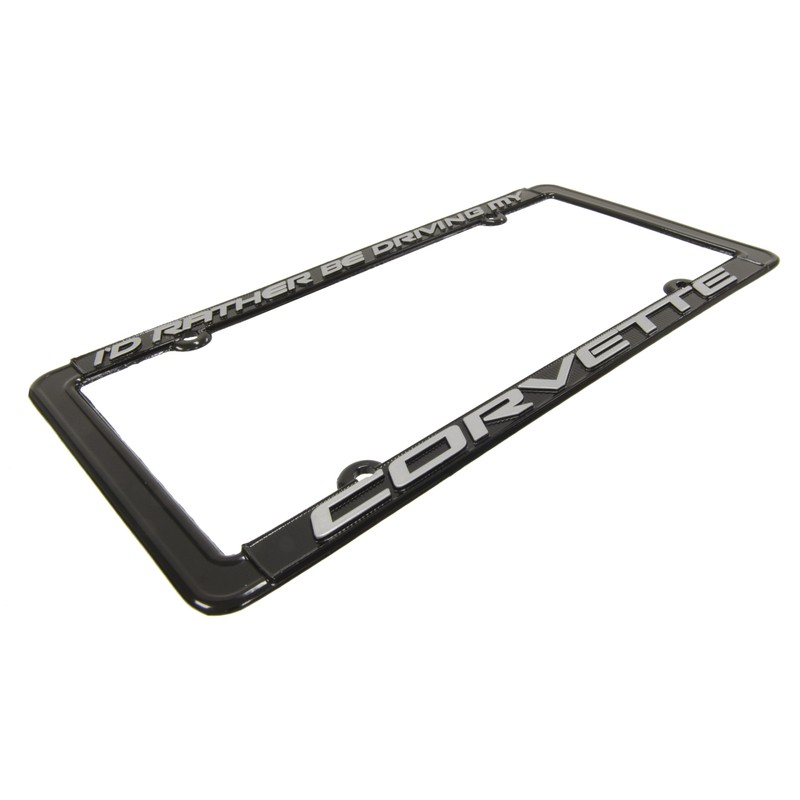 Corvette License Plate Frame I'd Rather Be Driving My Corvette