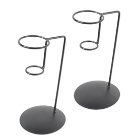 Aristal Ice Cream Cone Stand Crepe Soft Cream Holder for Cafe Event Set of 2 (Black)