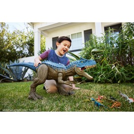 Mattel Jurassic World Super Colossal Dinosaur Action Figure, Large Allosaurus Dino Toy with Eating Feature, 3+ Feet Long