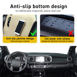 MOCHENT for Toyota Tacoma Accessories 2023 2022 2021-2016, Dash Cover Dashboard Cover Mat Custom Fit Center Console Cover Sunshield Protector Mat Pad (Black Trim)