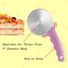 4" Pizza Cutter Wheel,Stainless Steel Large Pizza Cutter with Cover,