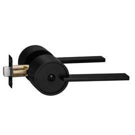 Berlin Modisch Zero Gravity Urban Series Privacy Lever Door Handle Easy to Open Locking Lever Set [for Bedroom or Bathroom] Reversible Heavy Duty – Iron Black Finish