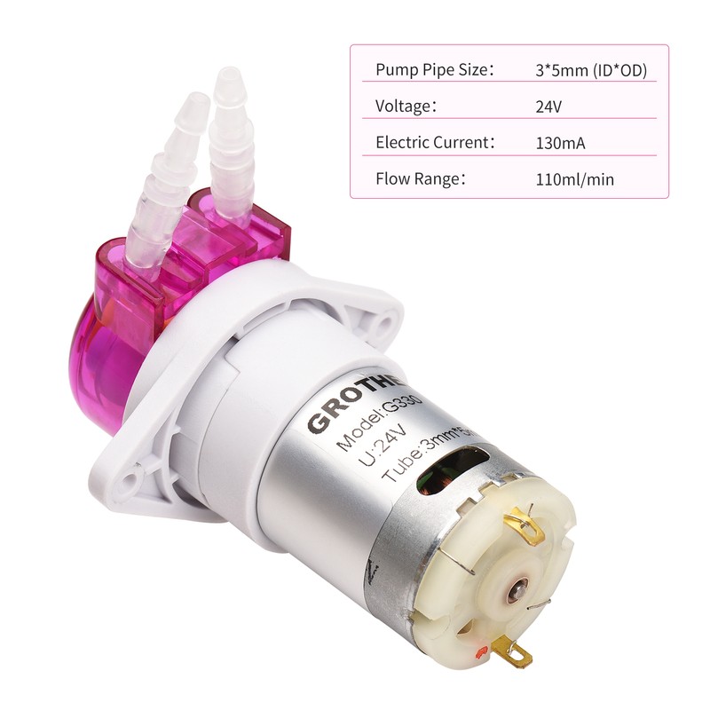 GROTHEN Peristaltic Pump Dosing Pump Mini Pump Liquid Self-priming Water Pump