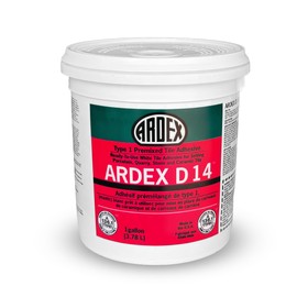 Ardex D 14 Type 1 Premixed Tile Adhesive, Mastic, 1 Gal (3.8 L) for Setting Quarry, Ceramic, Mosaic and Natural Stone Tile on Interior Surfaces