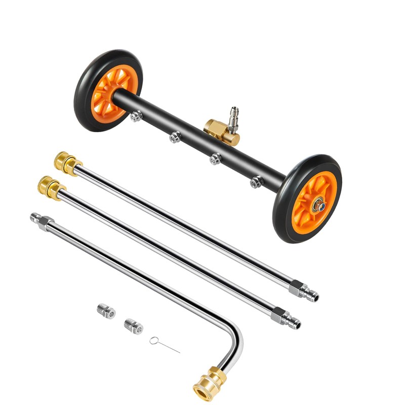 VEVOR 16" Pressure Washer Undercarriage Cleaner, Stainless Steel Surface Cleaner