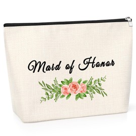 Wedding Gifts for Bridesmaid Bridal Shower Gift from Bride Makeup Bag Thank You Gift for Bridesmaid Proposal Gift for Bridesmaid Cosmetic Bag Maid of Honor Gift Travel Cosmetic Pouch