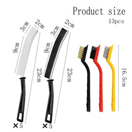 13 Stück Hartborsten Ecken Reinigungsbürste, Fugenreinigungsbürste, Spaltreinigungsbürste mit Harten Borsten,Fugenreiniger Bürste für Küche,Fliesen,Fenster,Türrillen Fugen - Mehr Komfort beim Reinigen
