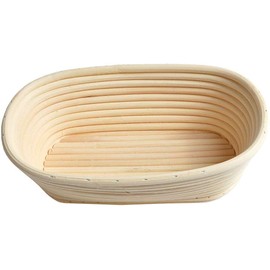 Oval Bread Proofing Basket Rattan Banneton Brotform Sour Dough with Linen Liner Bread Proofing Baskets