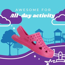 totes Everywear Splash and Play Clog, Azalea-Vented Back, 13-14 US Unisex Big Kid