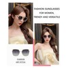 HOFULK Trendy Big Cute Sunglasses for Women Polarized Sunglasses Glitter