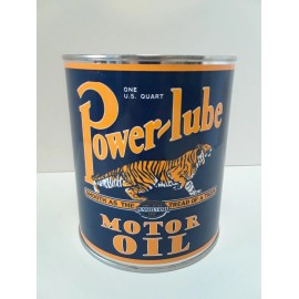 Power-Lube Vintage Power-Lube Motor Oil Can 1 qt - (Re-pop Collectible)