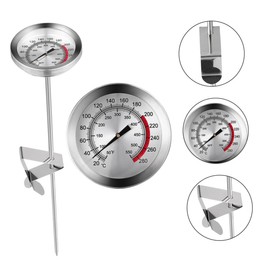 Outanaya Stainless Steel Meat Thermometer Probe for BBQ Cooking Accurate Temperature Readings Lightweight Portable Easy to Operate for Frying Grilling