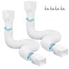 HAHOME 2 Pack Rain Gutter Downspout Extensions,Drain Downspout Extender Diverter,