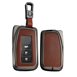TECART Smart Key Case Key Cover Keyring Accessories fit for Lexus RX350 RX450h IS250 IS300 LS500 LC500H is ES GX NX RX LX LC LS RC UX US GS Protector Key Fob Case Leather Keychain Black-Brown