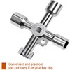 Utility 4-Way Multi-Functional Utilities Keys,Gas Key, 2 Pcs Electric Cabinet