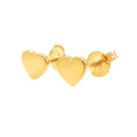 Aretes Minis - Aretes de Chapa De Oro Premium - Aretes de Avion, elefante, corazon mini, candado de corazon o gatito - Elige tu favorito - Tutti Joyería (A. Corazón Mini)