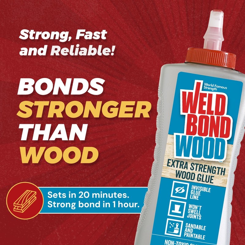 Extra Strength Wood Glue for Woodworking, Furniture Repair, Crafts, Carpentry,