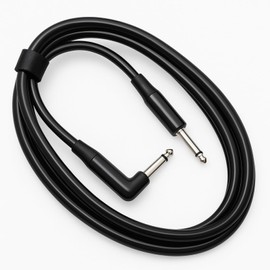 Yewseas 6.35 mm Guitar Cable, 3 m, Jack Cable, Instrument Cable for Electric Guitar, Bass, Drums, Pedals, Amplifiers, Mixers, Tuners, Speakers, Acoustics, with Right Angle Jack Plug