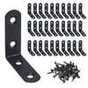 NAHUAA 30 Sets L Brackets for Wood 50 x 50