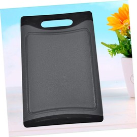 SHOWERORO Non-Slip Pp Chopping Board for Kitchen Black Cutting Board for Meat Vegetables with Anti-Overflow and Safe Grip Pads