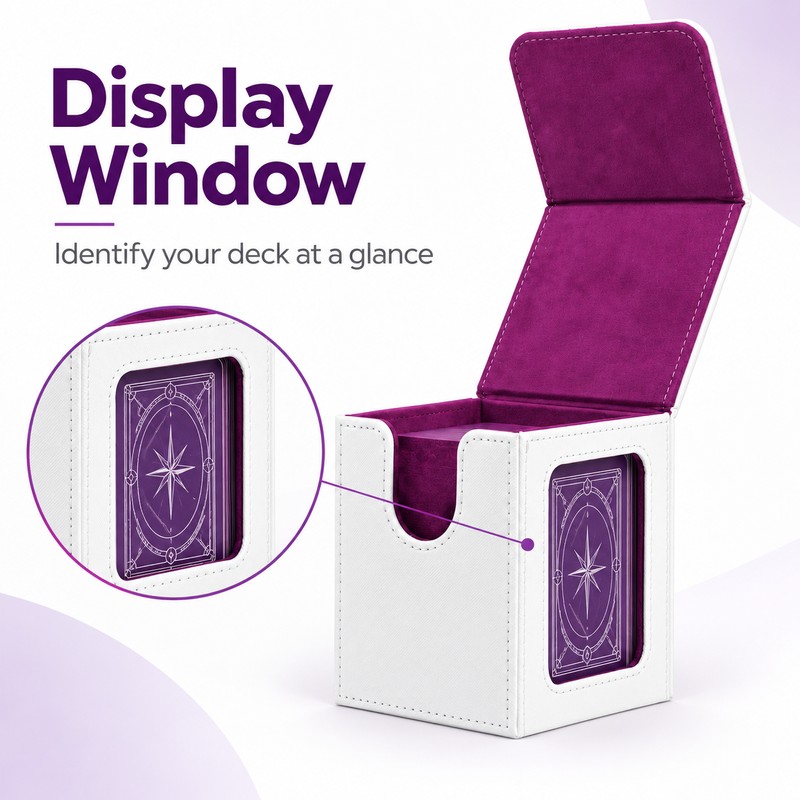 Trading Card Deck Box for 120+ Single-Sleeved Cards – Magnetic