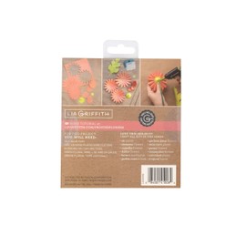 Lia Griffith Frosted Paper Blooms, Gerbera Daisies, 6" x 6.5", Assorted, 17 Pages, Colors May Vary Count