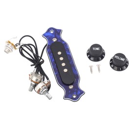 Acoustic Guitar Pickup 4 Strings Copper Coil Guitar Pickup Replacement for Practice and Performance GMB334 Blue Color